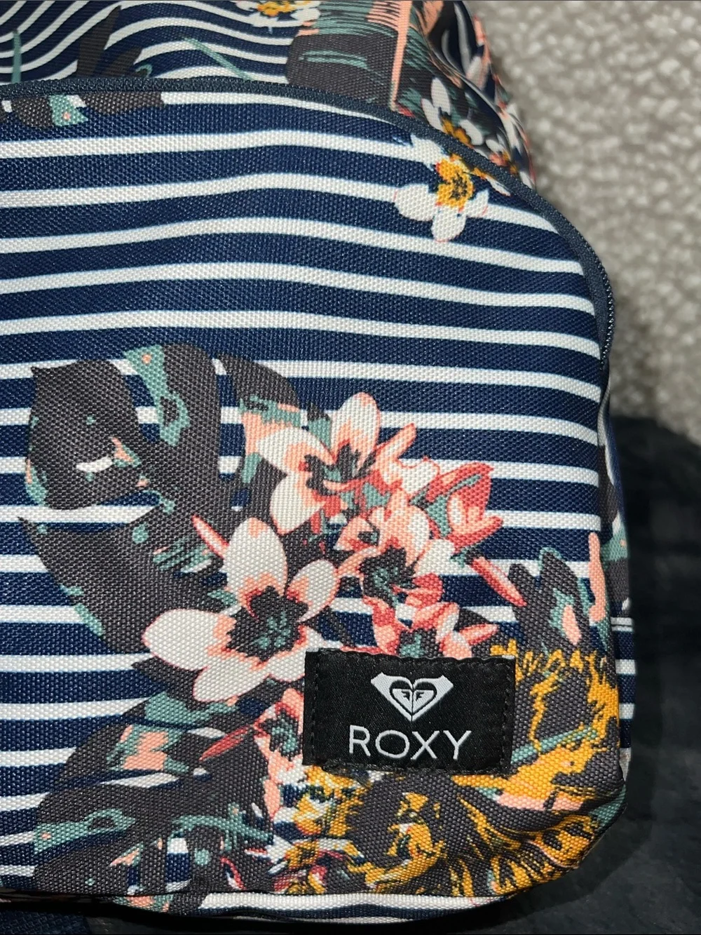 Roxy Shadow Swell Floral Striped Mini Backpack. NWOT.